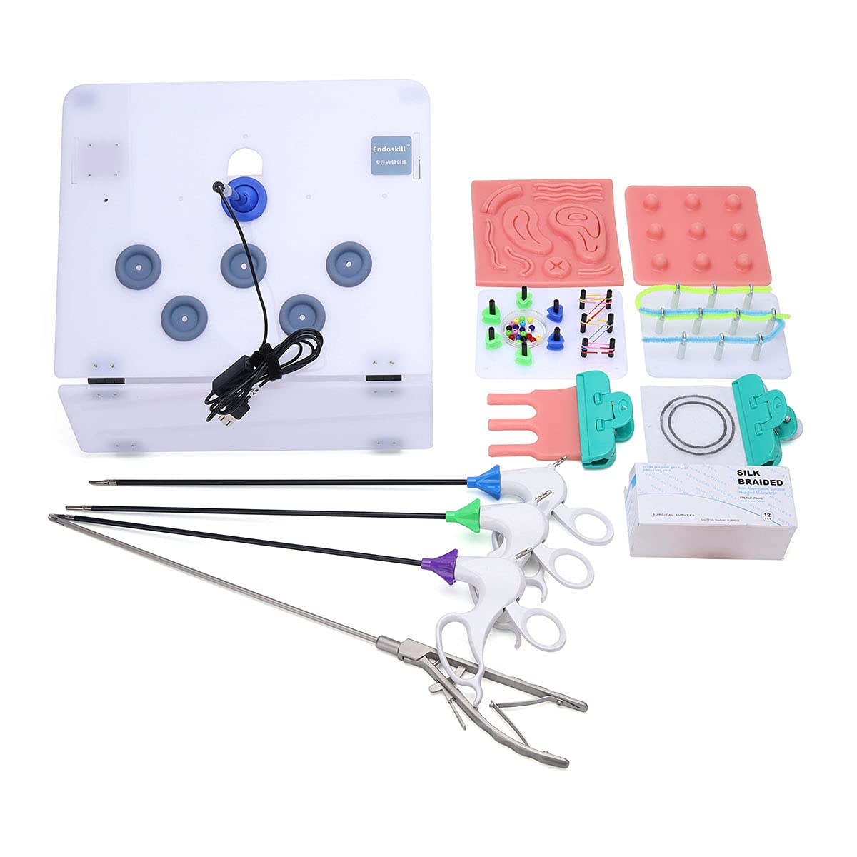 Amazon.co.jp: medtraing 腹腔鏡 縫合練習キット縫合セット HD USB内視