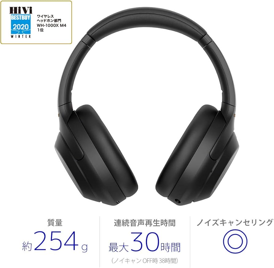 Sony WH-1000XM4 ワイヤレスヘッドホン ブラック