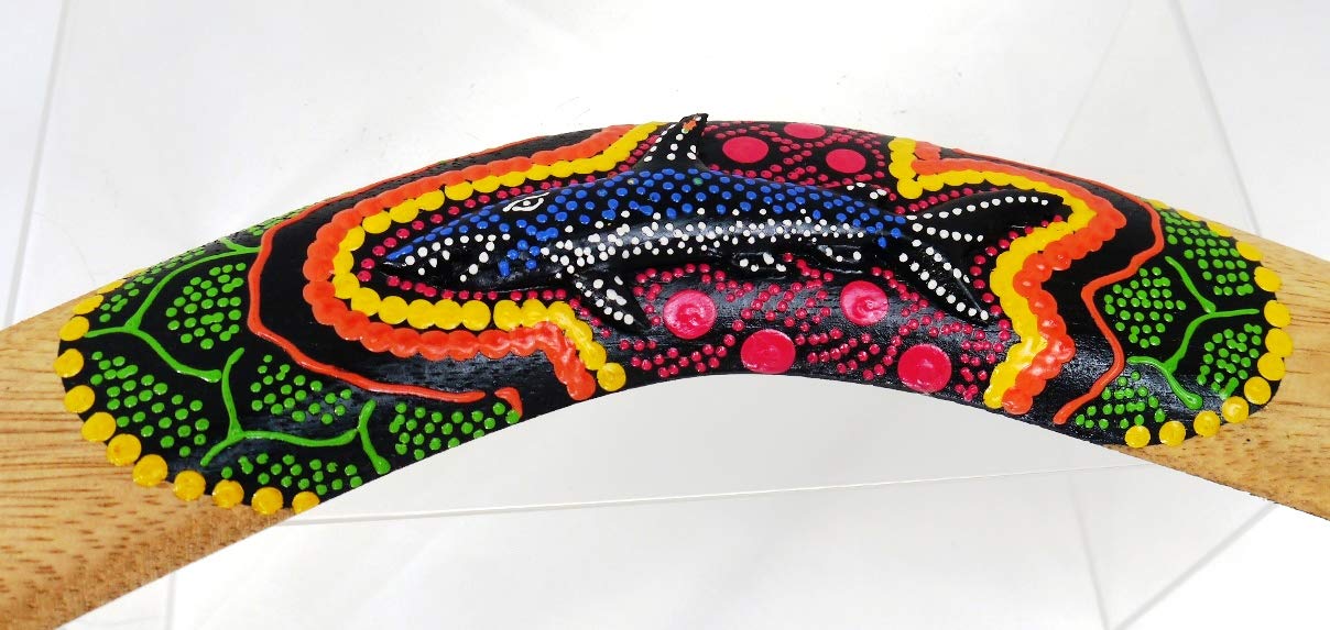 Amazon | ブーメラン シャ－ク柄 オーストラリアお土産 アボリジニ C