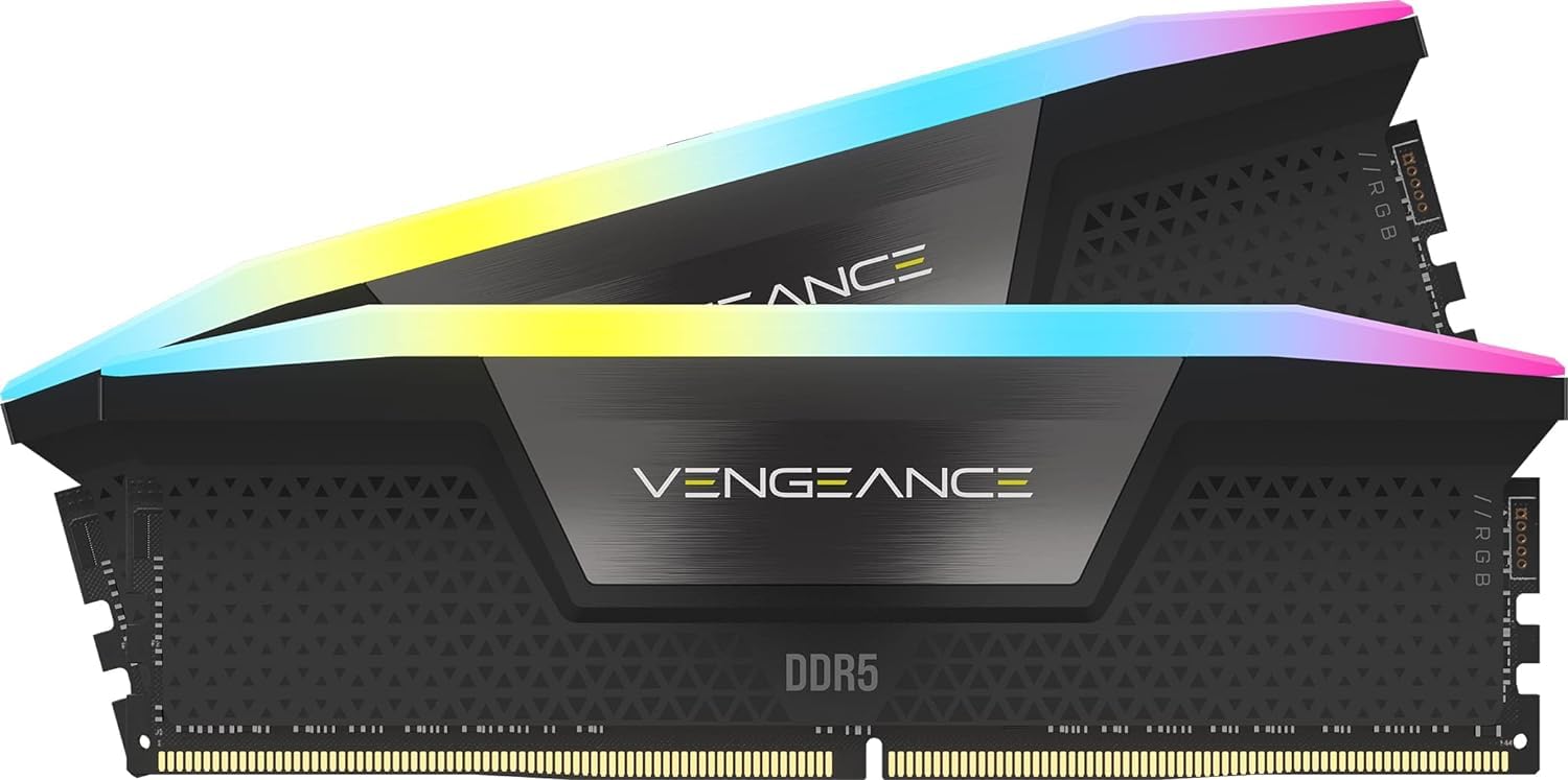 CORSAIR Vengeance RGB DDR5 RAM 32GB (2x16GB) 7200MHz CL34 Intel