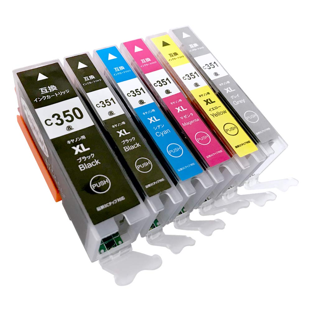 Amazon.co.jp: Canon キャノン BCI-351XL(BK/C/M/Y/GY) ＋ BCI-350XL