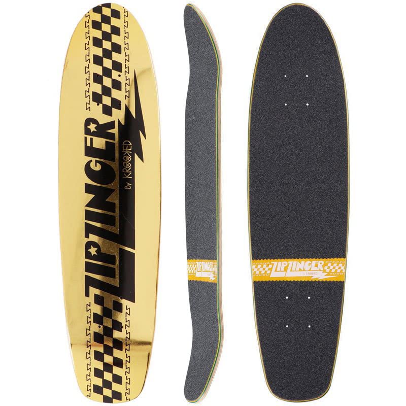 Amazon | クルックド KROOKED スケボー デッキ ZIP ZINGER STAIN