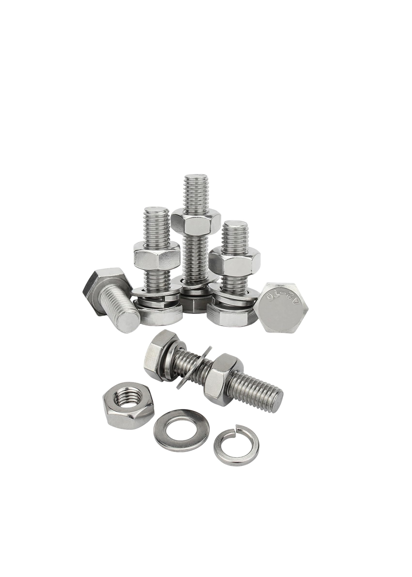 Amazon | 六角ねじボルト ナット フラット ロックワッシャーキット M3