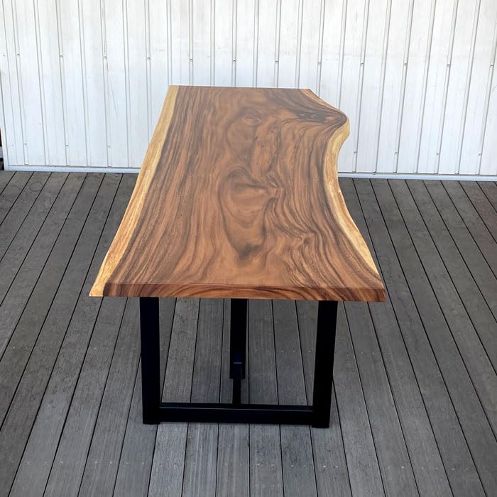 Amazon｜ウッドギャラリー樹 モンキーポッド 一枚板 テーブルW210