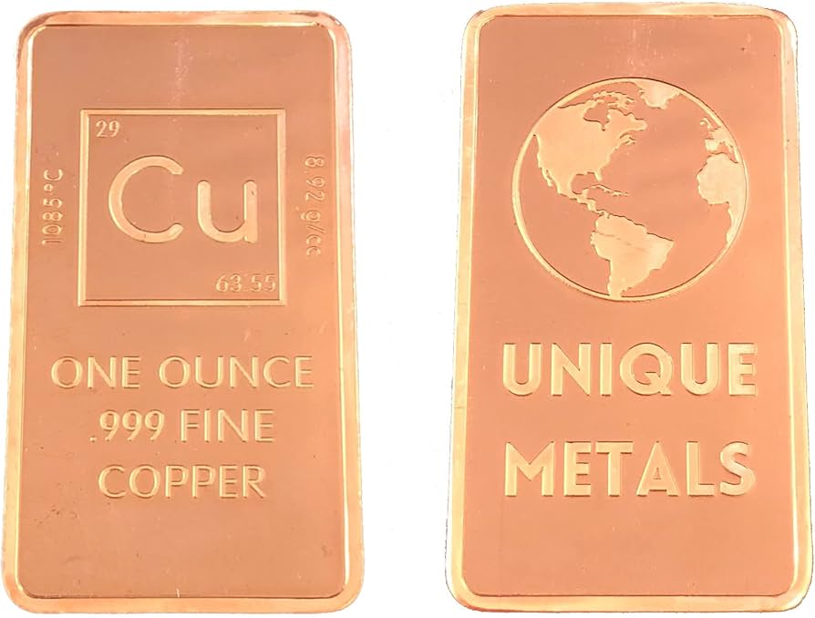 Amazon.co.jp: 1トロイオンス銅バーブリオン キューエレメントデザイン