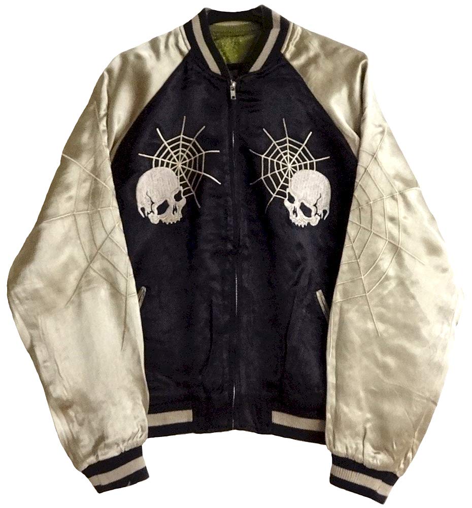 Amazon | [バックストリートクローラー] 蜘蛛の巣スカル スカジャン (M