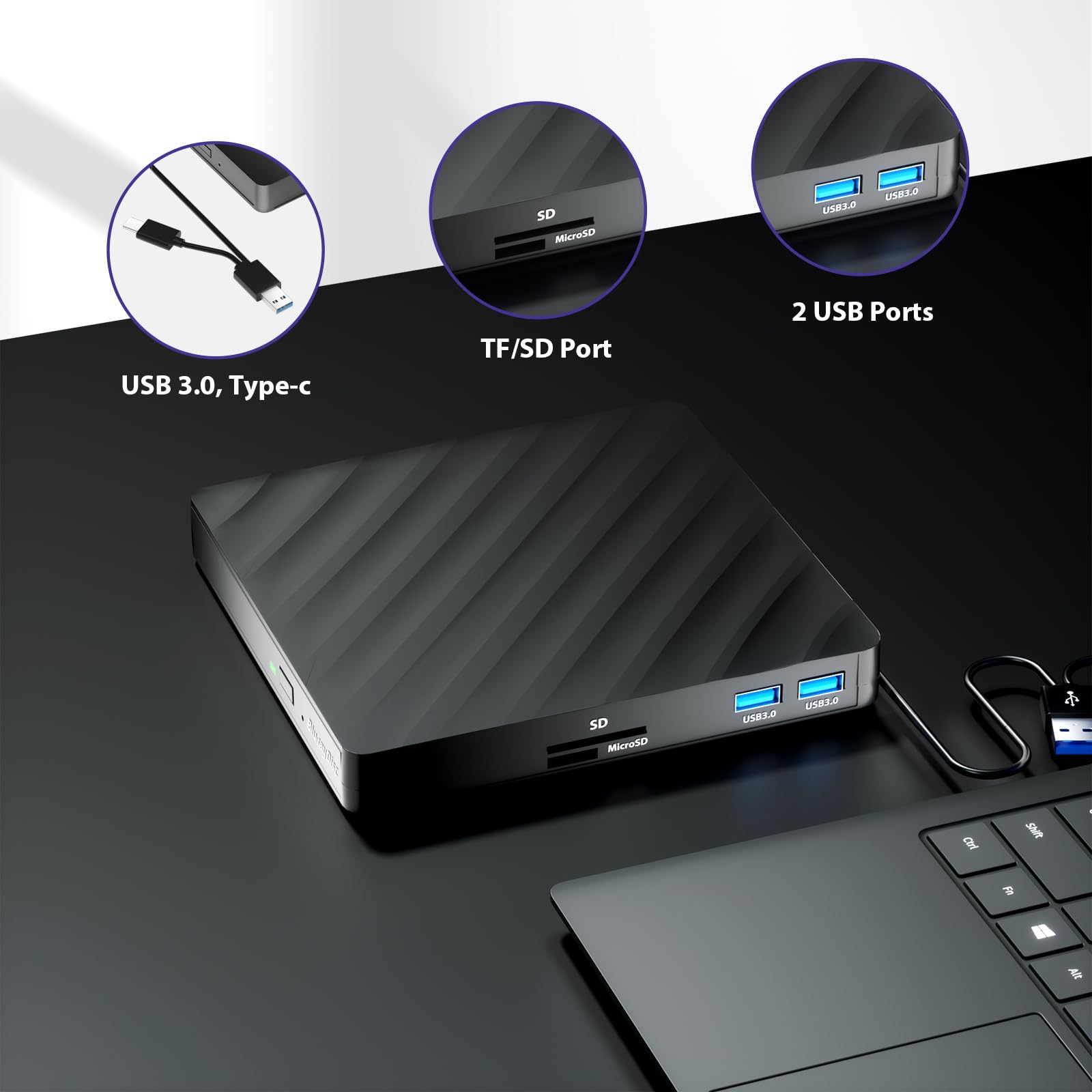 Amazon.co.jp: 外付けブルーレイドライブ 5イン1 光学式USB DVD