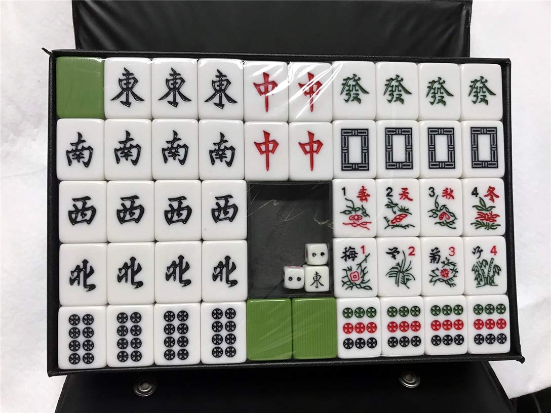 Amazon.co.jp: 本格の家庭用マージャン牌（セット約3kg) (緑）重量感