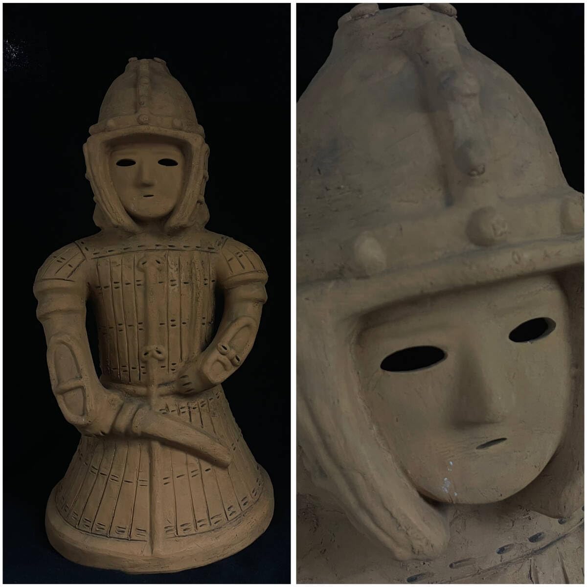 Amazon | ut2825現状保管品埴輪はにわ兵士土器置物骨董人形美術品芸術