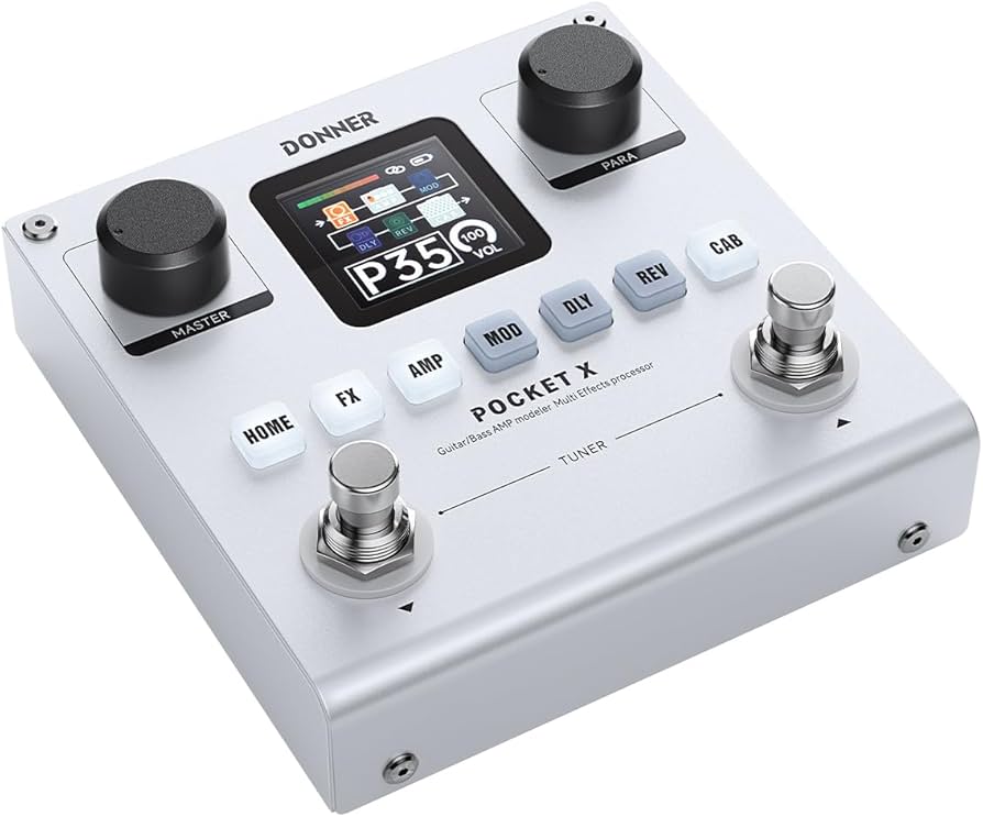 Amazon.com: Donner Pocket-X Multi Effects Guitar Pedal Guitar/Bass