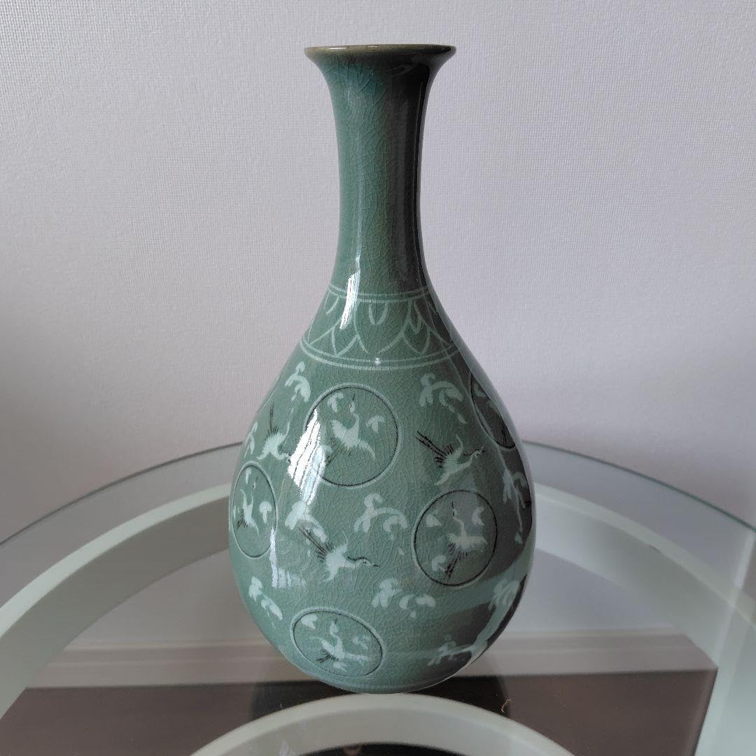 Amazon.co.jp: 申根洙作 高麗青磁 花瓶 壺 芸林 : ホビー