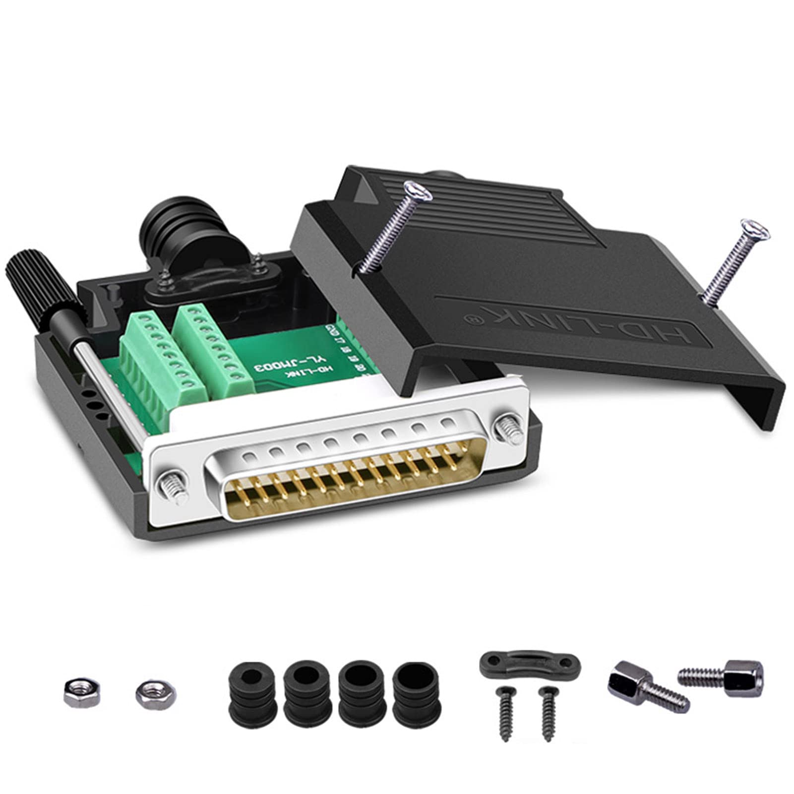 Amazon.co.jp: PENGLIN 1個 D-SUBコネクタ 25ピン オス RS-232 DB25