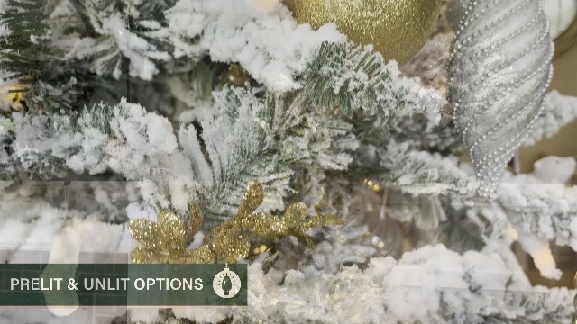 Amazon.com: Fraser Hill Farm Pine Valley Flocked Christmas Tree, 9