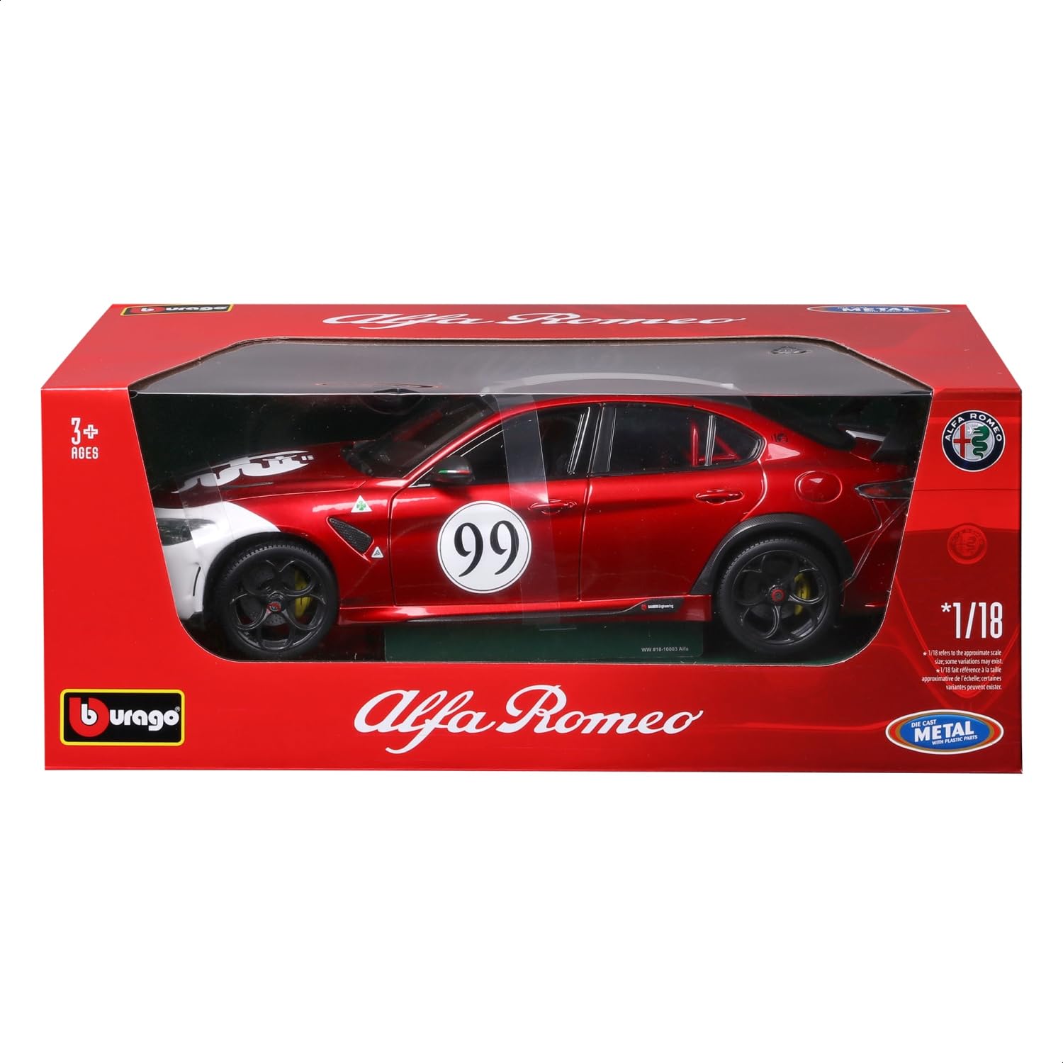 Amazon.com: BBURAGO 1/18 - ALFA-Romeo Giulia GTAm Racing - 2020