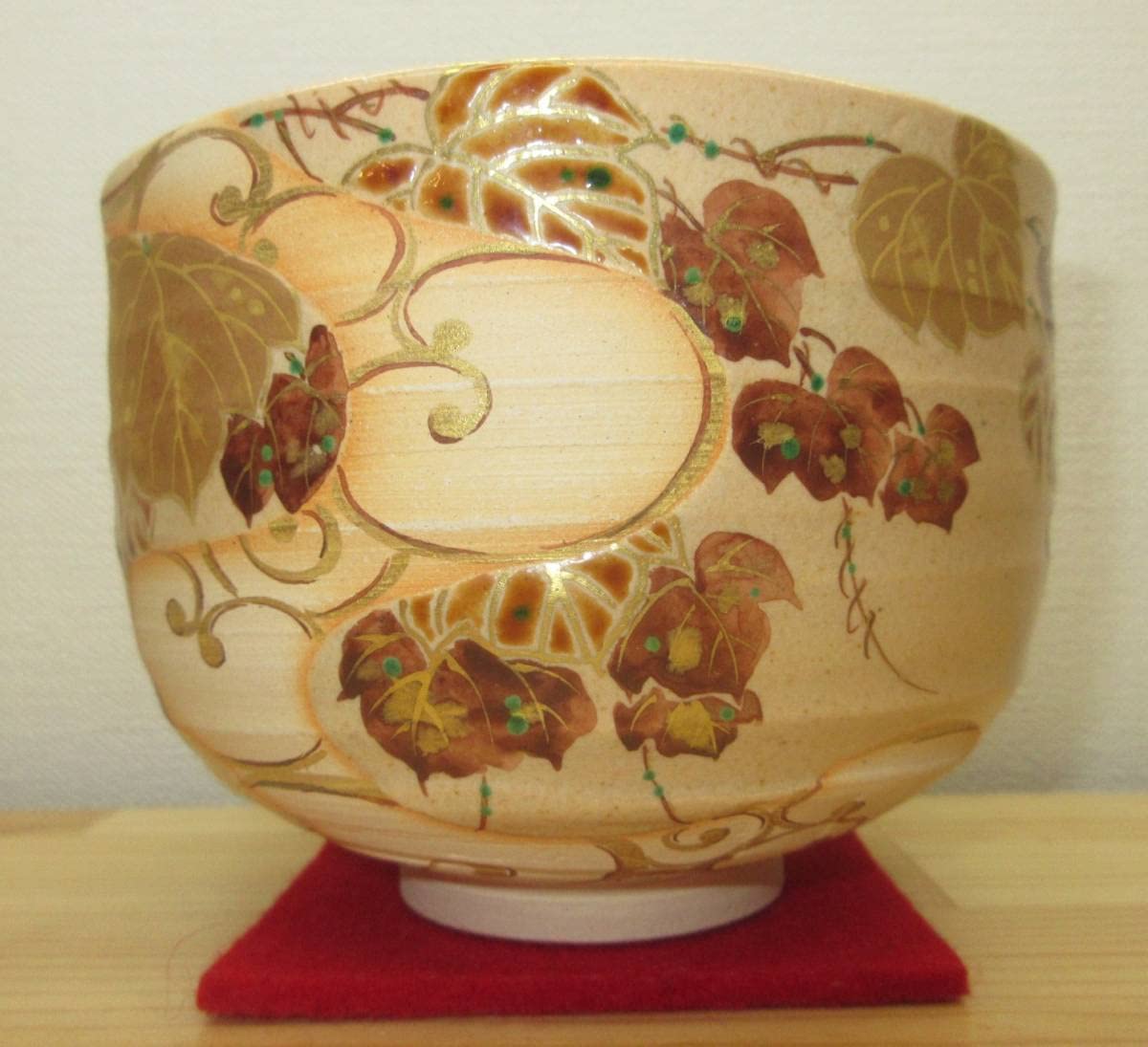 Amazon.co.jp: 逢絢亭茶道具 茶碗 京焼 光琳水 蔦の図 3代 中村秋峰