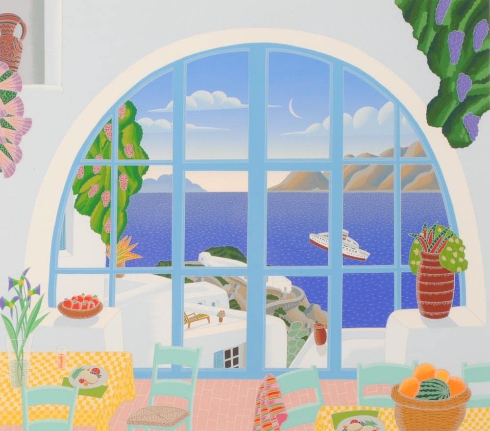 Amazon.co.jp: トーマス・マックナイト 絵画 海 絵 風景画 ギリシャ