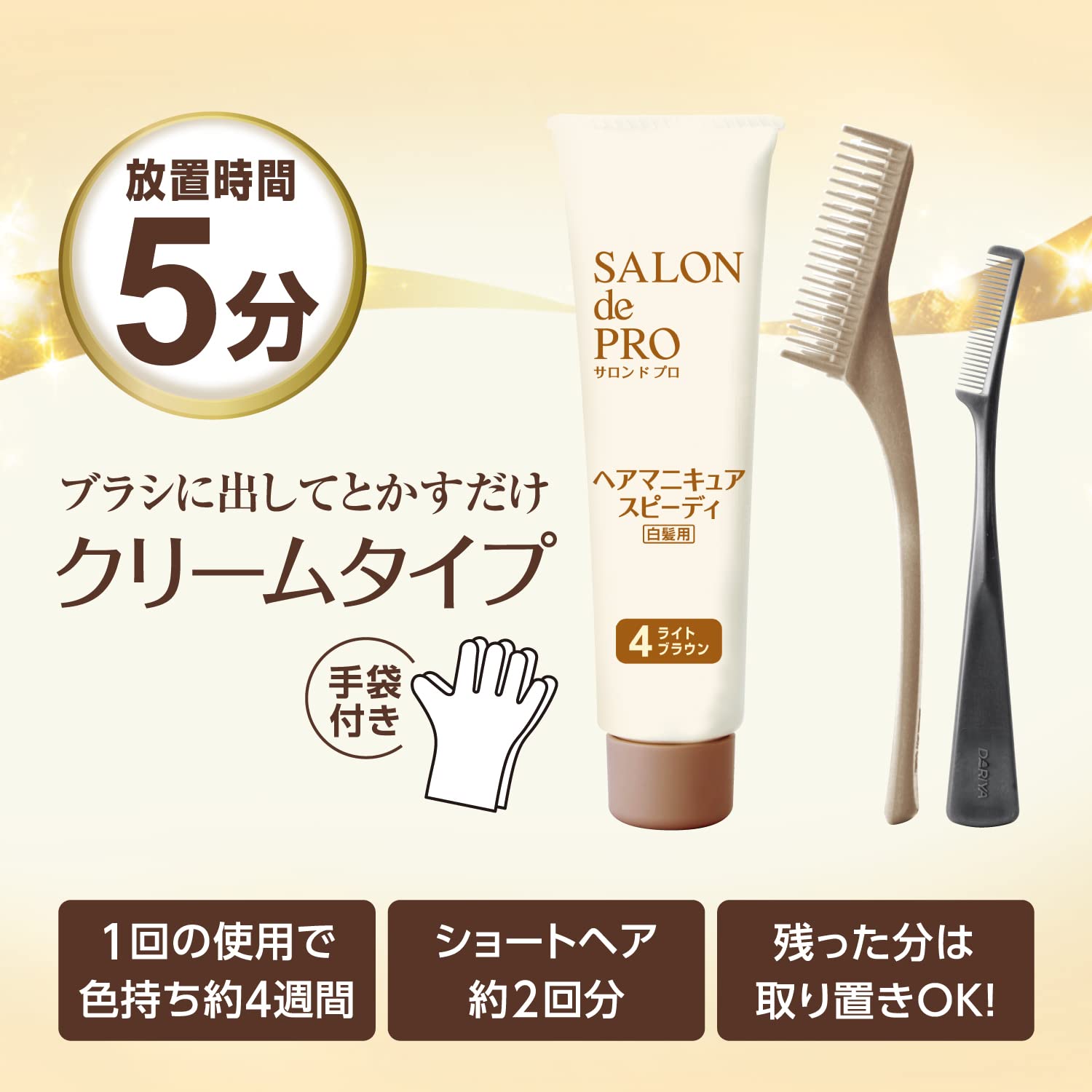 Amazon | サロンドプロ 白髪染め ヘアマニキュア スピーディ 6 ダーク