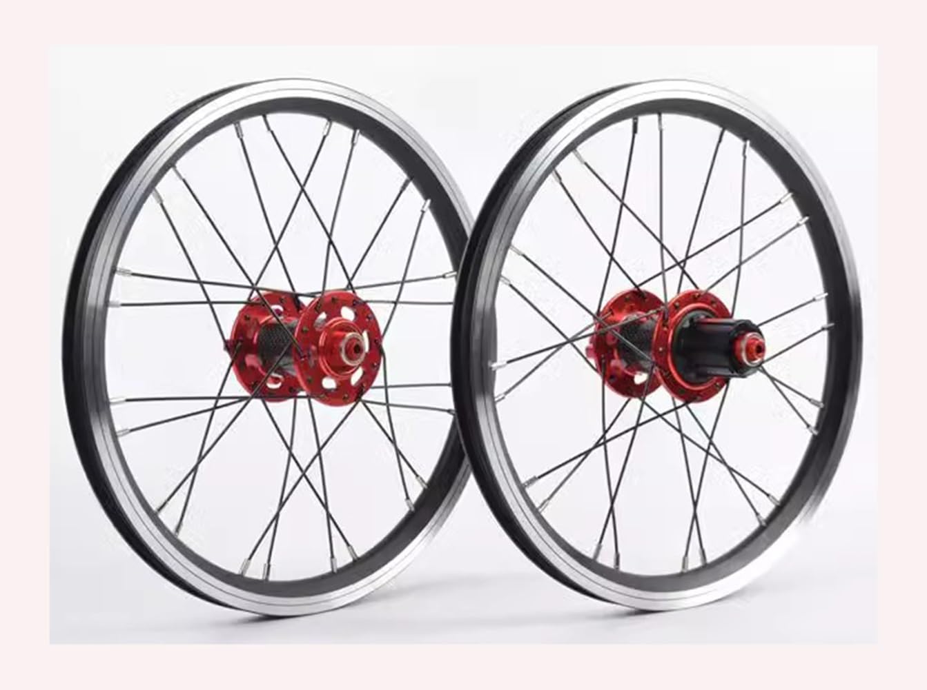 Amazon.co.jp: 16インチ折りたたみ自転車用ホイールセット/BMXホイール