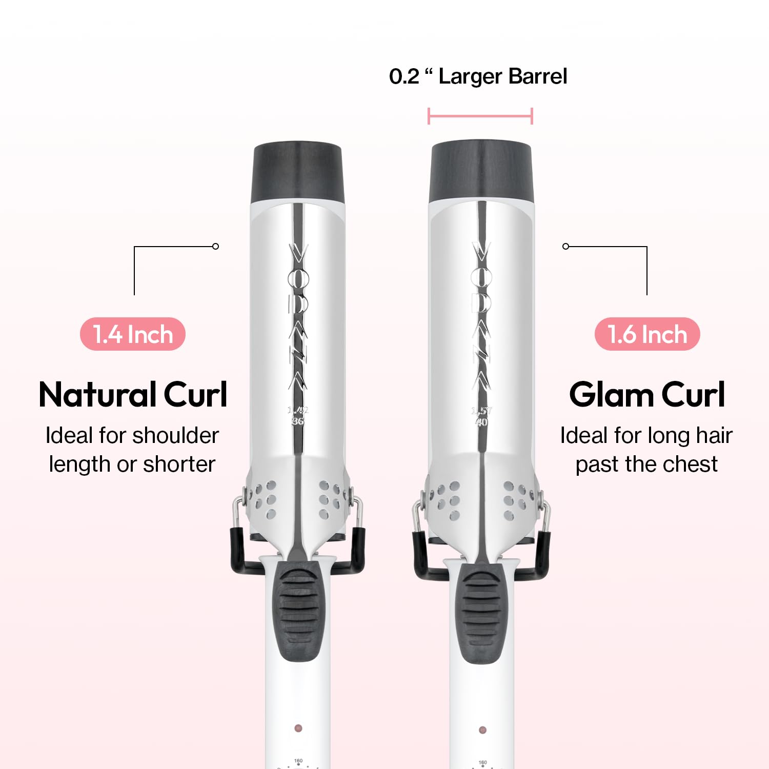 Amazon.com: VODANA Professional GlamWave Ceramic Curling Iron