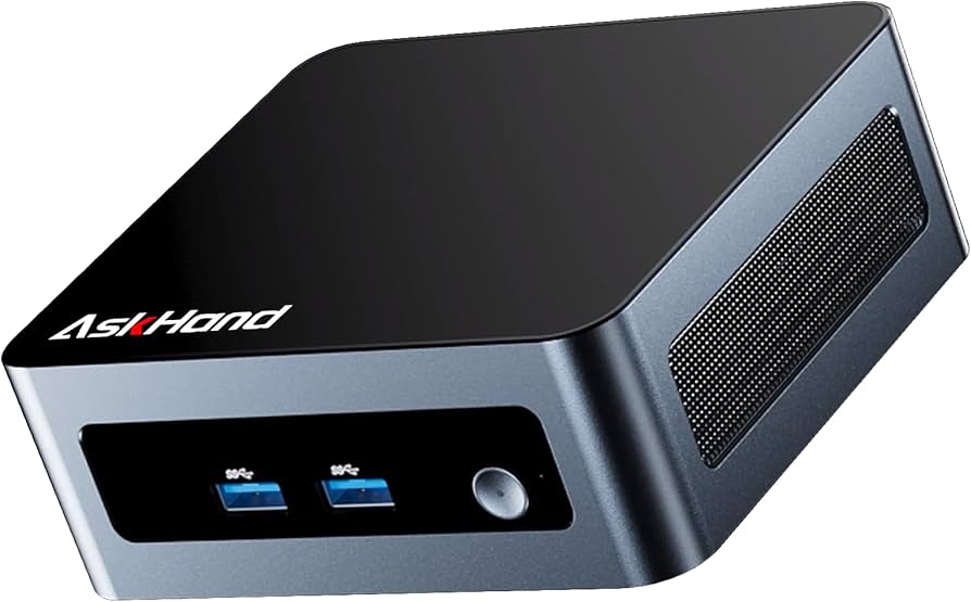 AskHand Mini PC AMD Ryzen 7 5700U (8 núcleos 16 Hilos, hasta 4,3