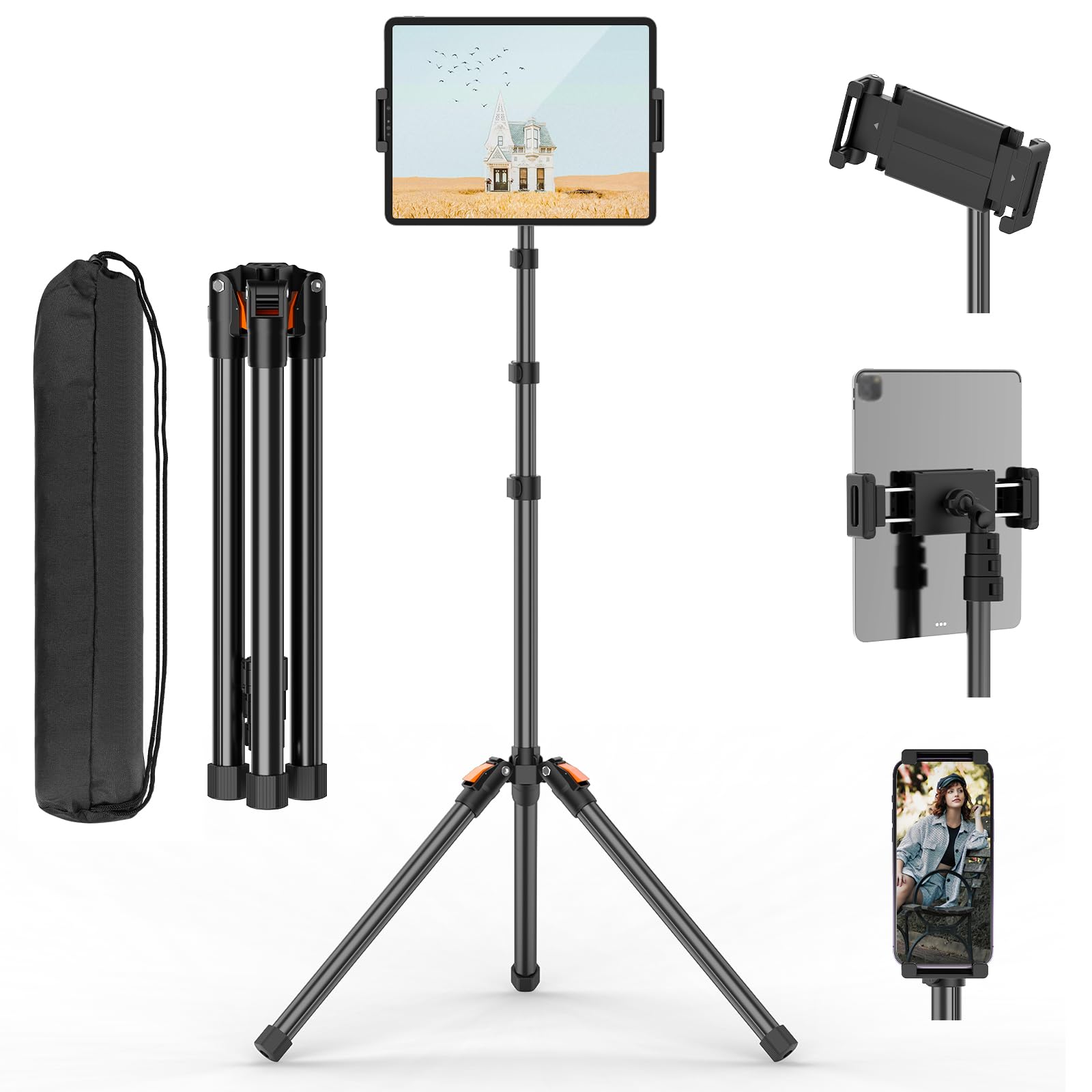 Amazon.co.jp: XXZU 182cm タブレット 三脚 タブレット スタンド