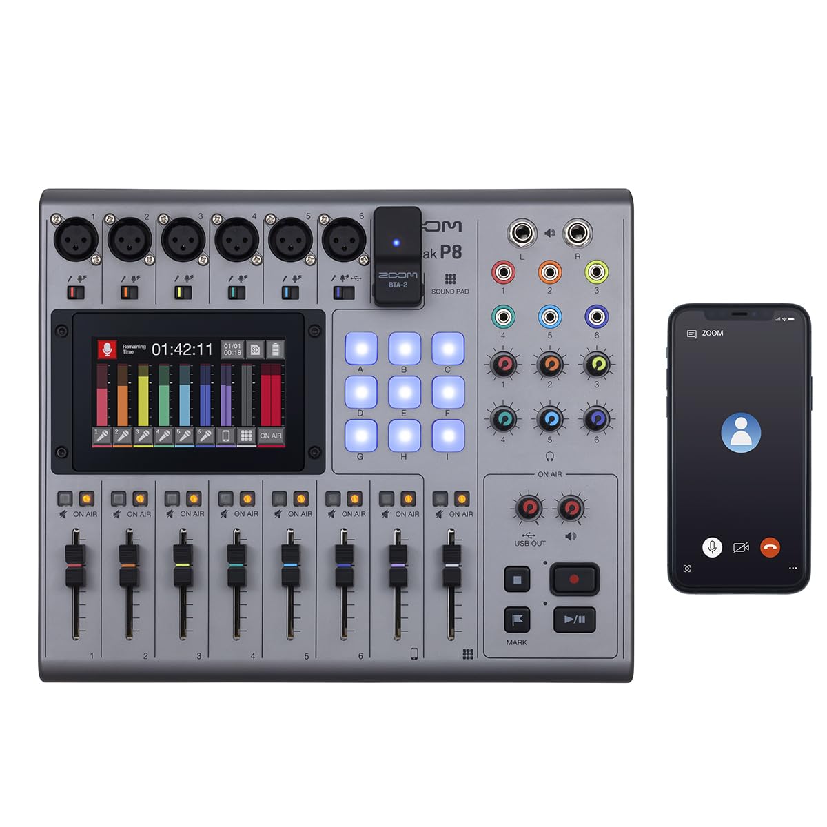 Amazon.com: Zoom PodTrak P8 Podcast Recorder, 6 Microphone Inputs