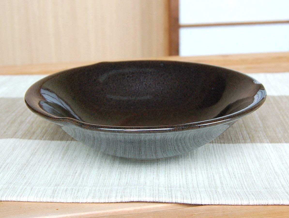 Amazon.co.jp: 【有田焼】真右エ門窯 油滴天目 菓子鉢（馬場真右エ門窯