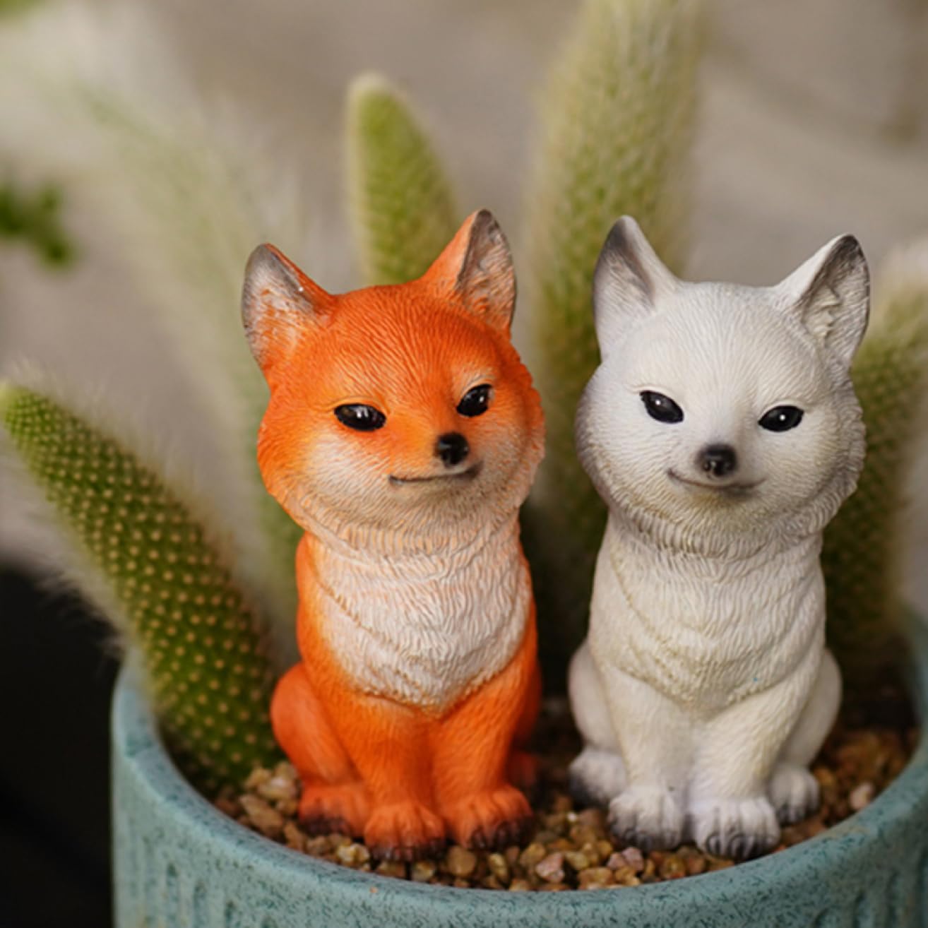 Amazon.co.jp: JAnjiaLxY 狐 グッズ 置物 動物 フィギュア きつね F