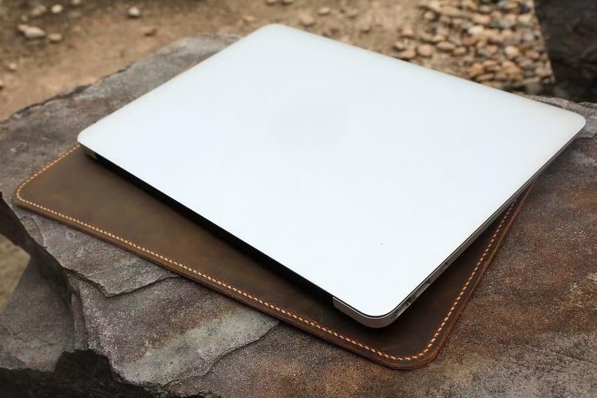 Amazon.co.jp: 手作り MacBook向け レザースリーブケース オイル