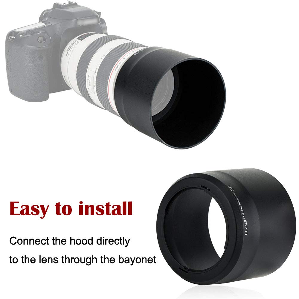 Amazon | JJC 可逆式 レンズフード 黒 Canon EF 70-300mm f4-5.6l IS