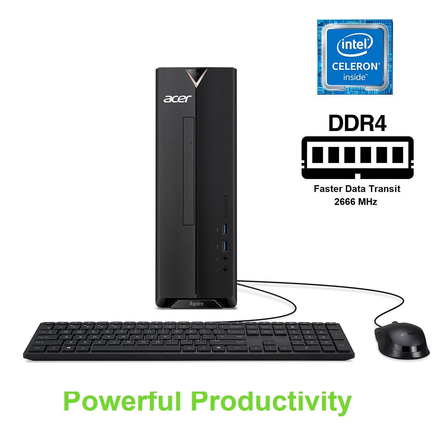 Amazon.com: Acer Aspire XC-830-UA91 Desktop | Intel Celeron J4125