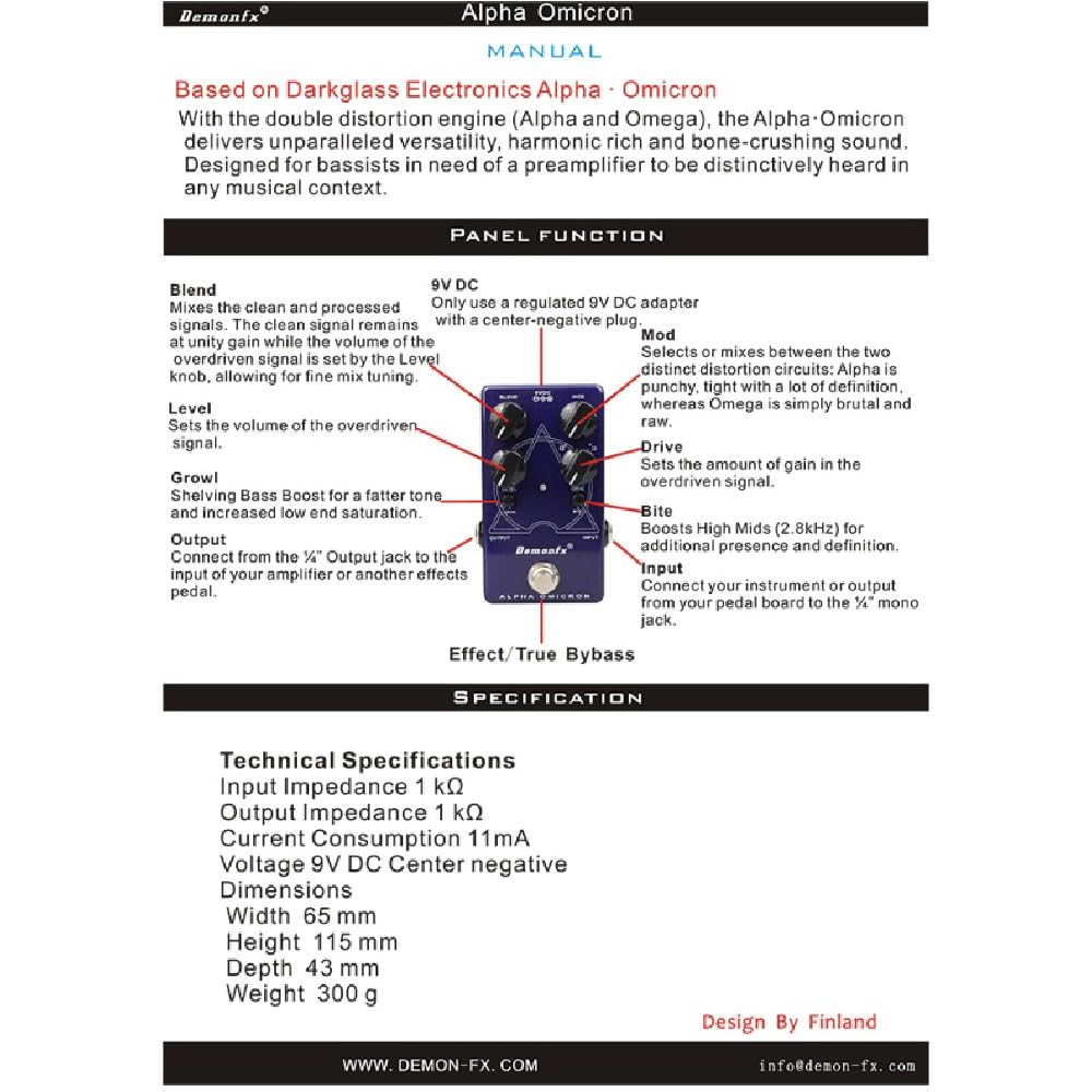 Amazon | Demonfx Alpha Omicron/Darkglass Electronics Alpha Omicron
