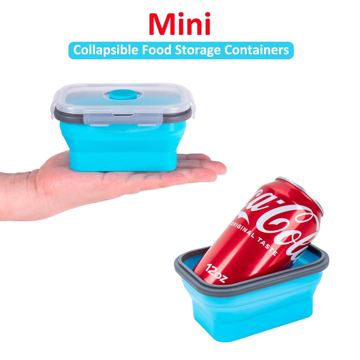 Amazon | Annaklin 折りたたみ式食品保存容器 蓋&通気口付き 11オンス