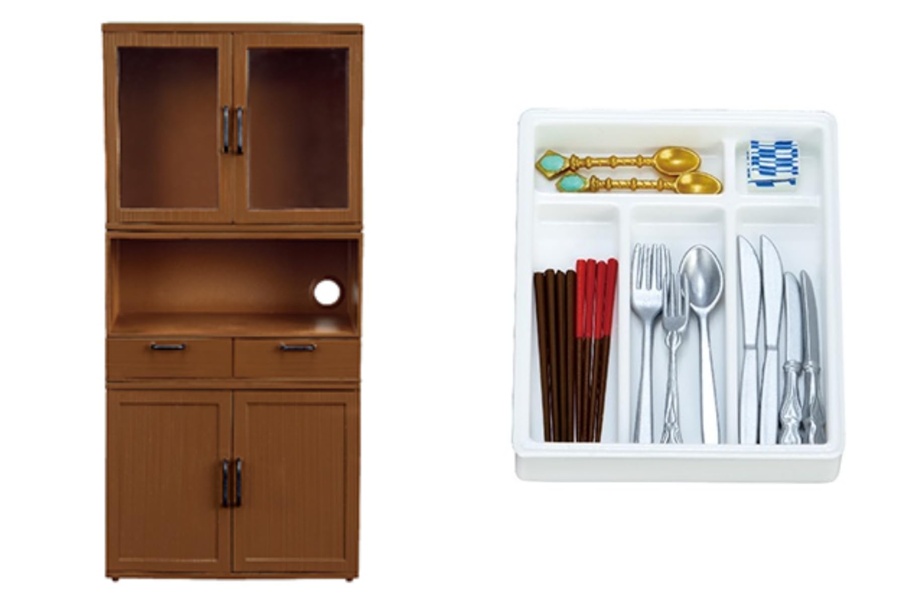 Amazon.co.jp: リーメント ぷちサンプルシリーズ 組み合わせ食器棚 約