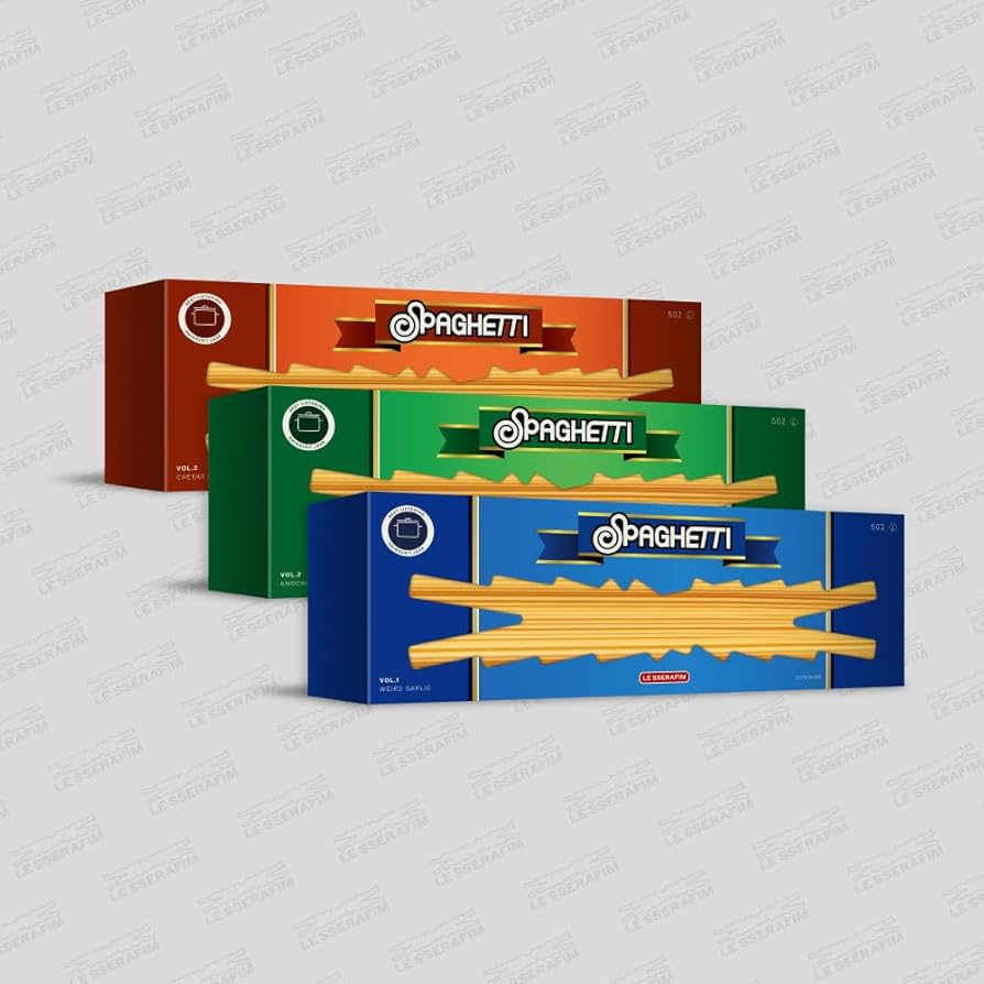 Amazon.com: LE-SSERAFIM Spaghetti 1st Single Album (3 ver. SET