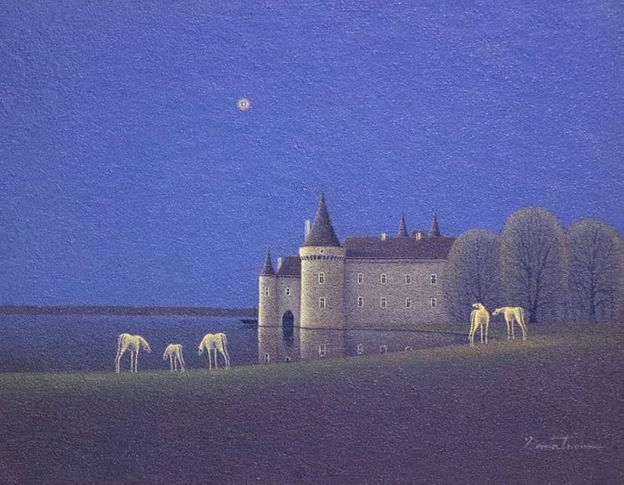 Amazon.co.jp: 松浦敬文 『水辺の城』 油絵・油彩画 F6(6号) : ホーム