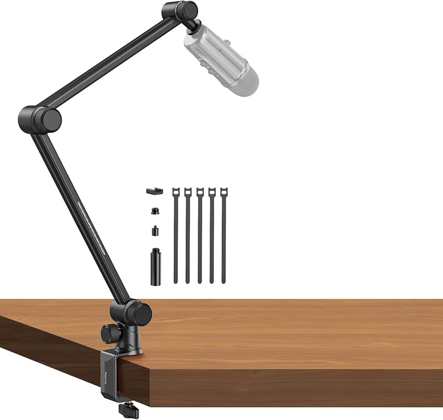 Amazon | SmallRig マイクブームアーム 360°回転可能なマイクスタンド