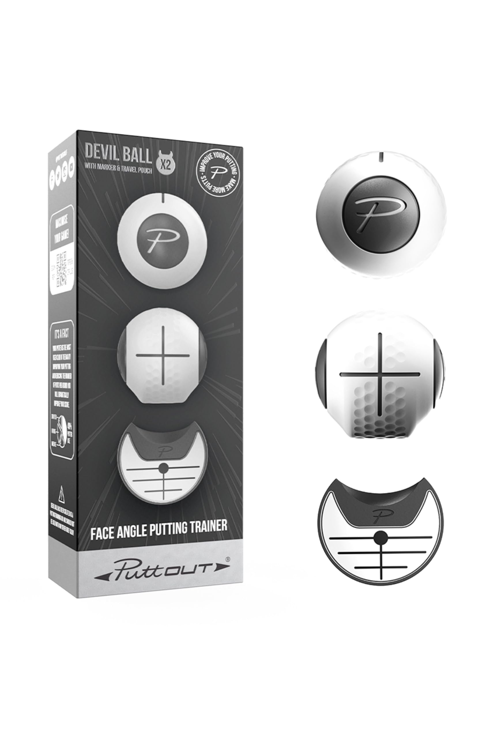 Amazon | PuttOUT デビルボール パター練習器具 ゴルフ練習器具