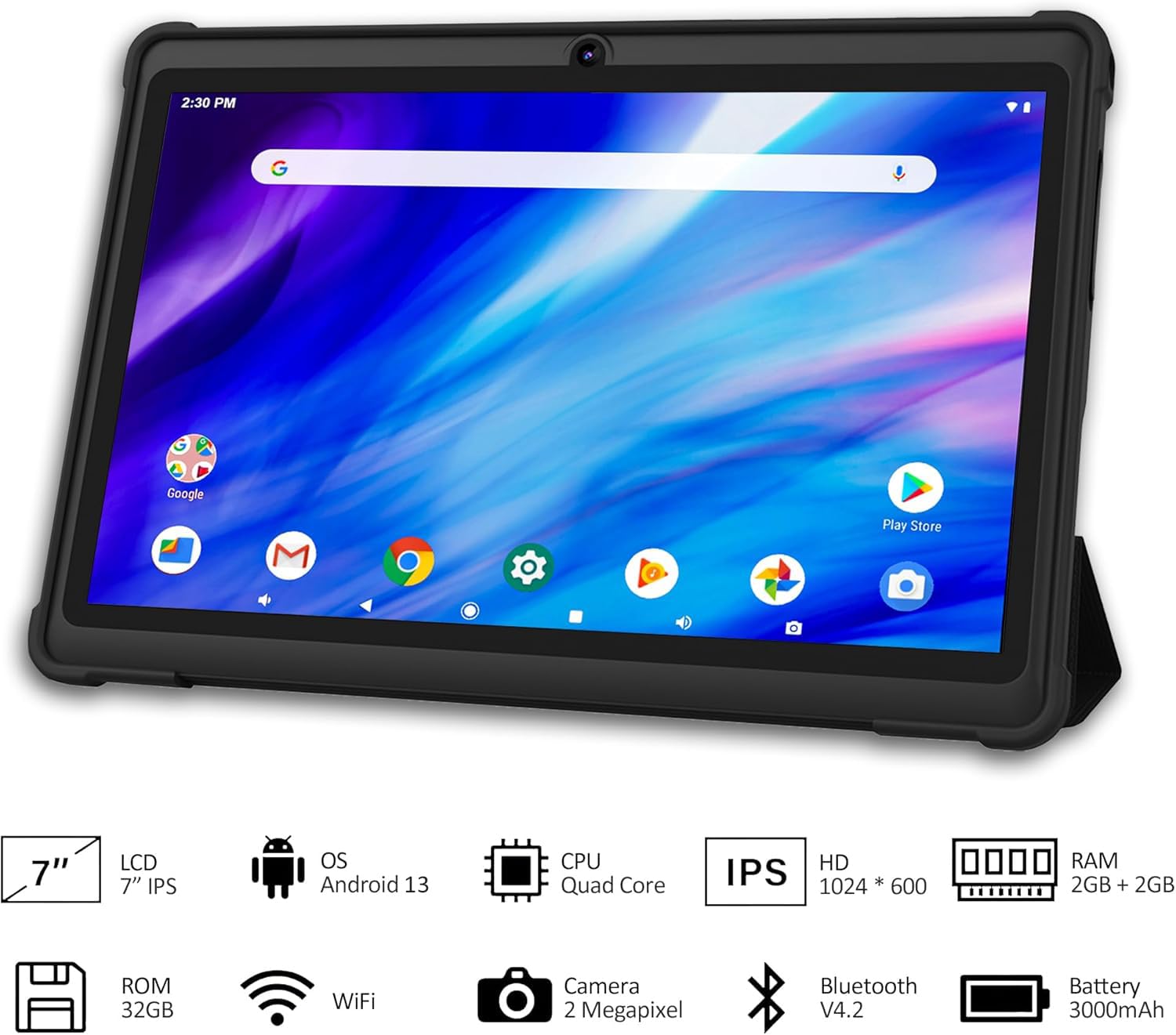 Amazon.com : VOLENTEX 7 Inch Tablet, Quad Core Android 13 OS, 32GB
