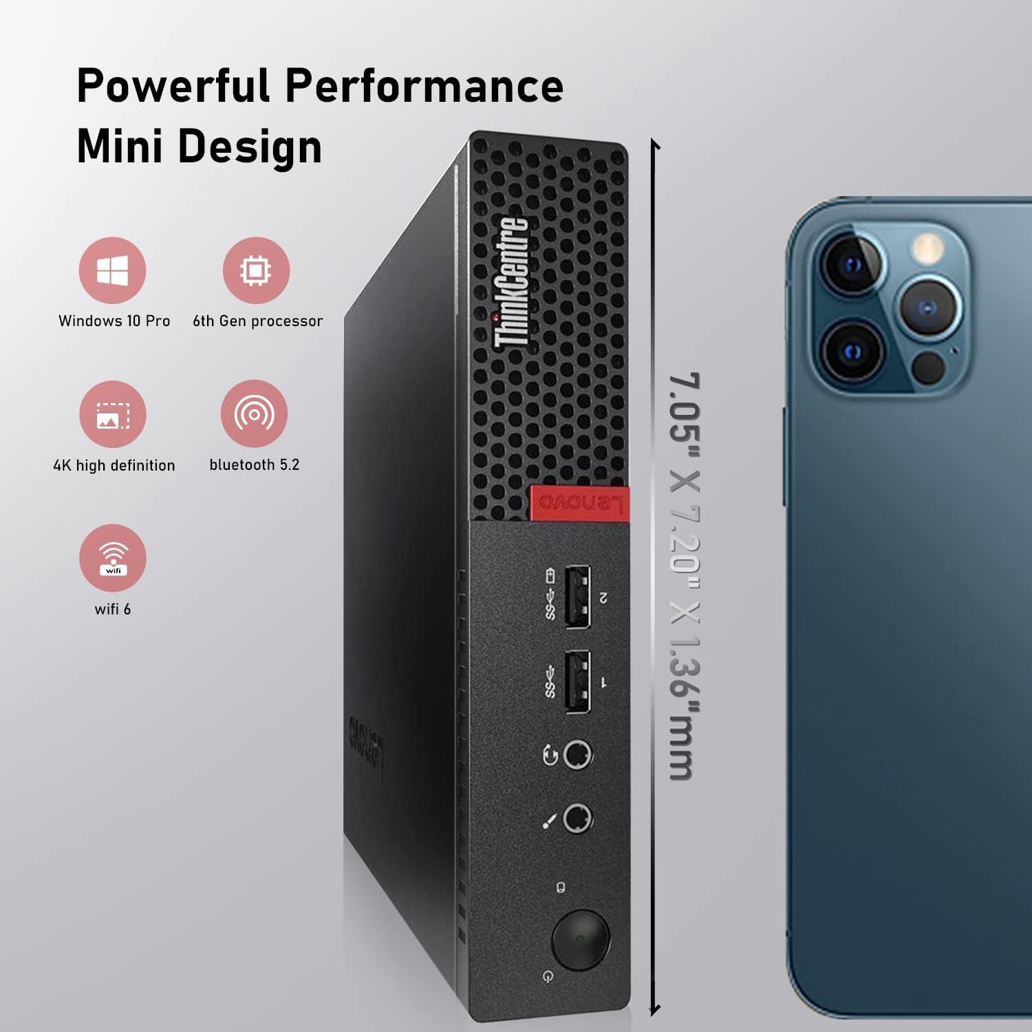 Amazon.com: Lenovo ThinkCentre M710q Tiny Desktop Computer, 6th