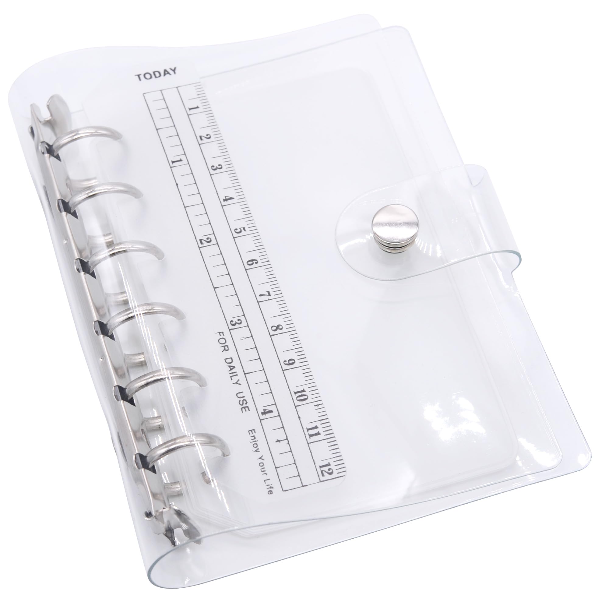 Amazon.co.jp: TSUKURIRO システム手帳 ミニ6穴 PVC 透明 バインダー