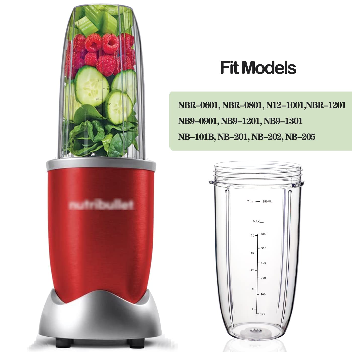 Amazon.com: Replacement Cups for Nutribullet Blender N12-1001, NBR