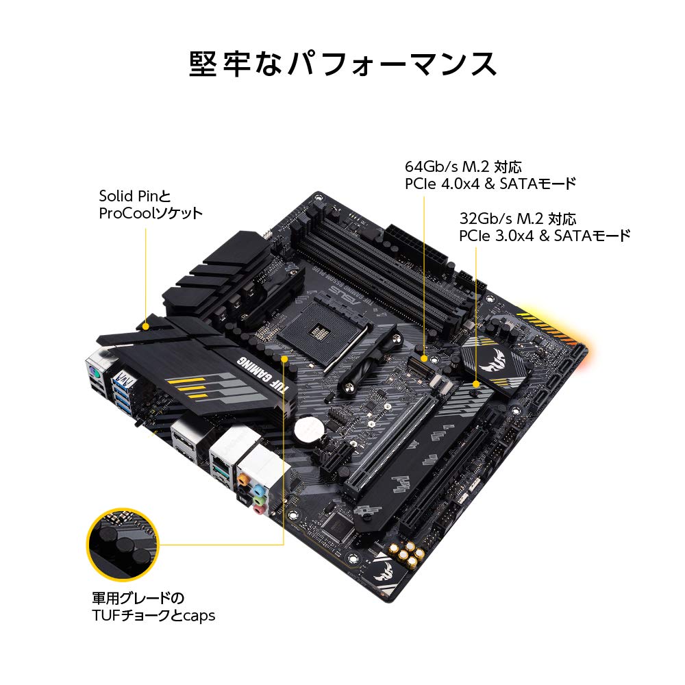 Amazon | ASUS TUF GAMING B550M-PLUS AMD Ryzen 5000シリーズ AM4