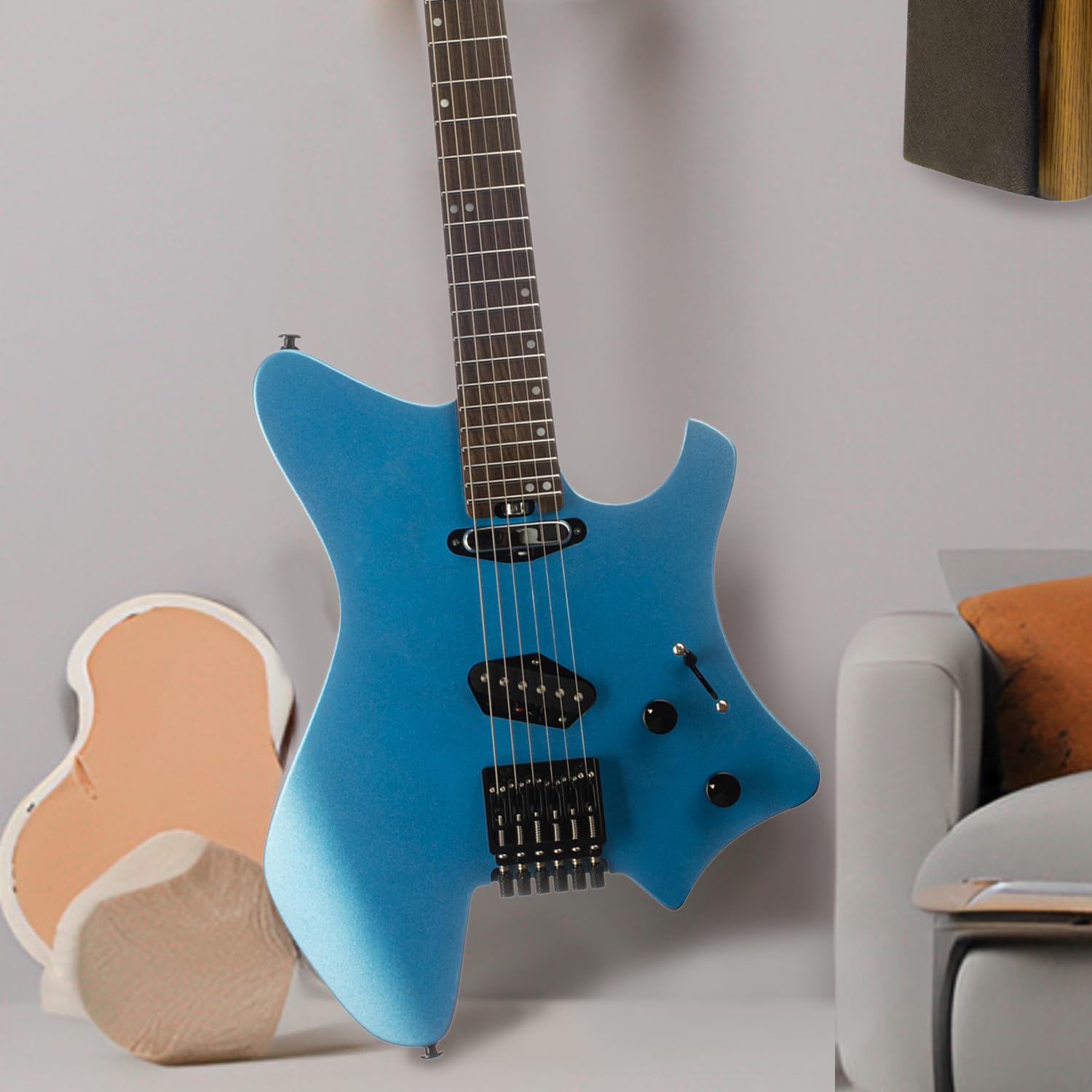 Amazon | EART GW2T-SE ヘッドレスエレクトリックギター、ソリッド