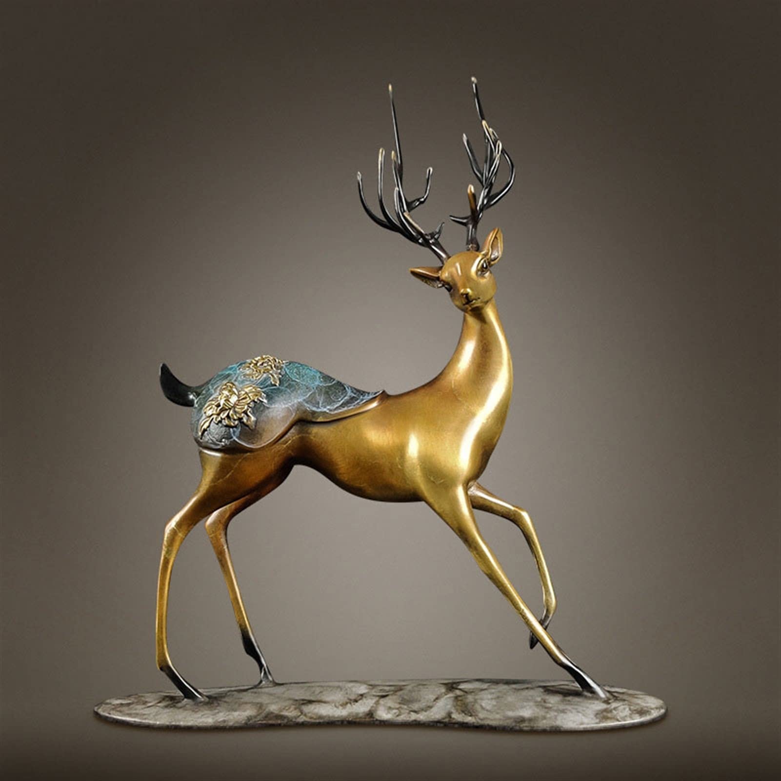 Amazon.co.jp: デスクトップの装飾 真鍮製の鹿の装飾品シカ鹿の工芸品