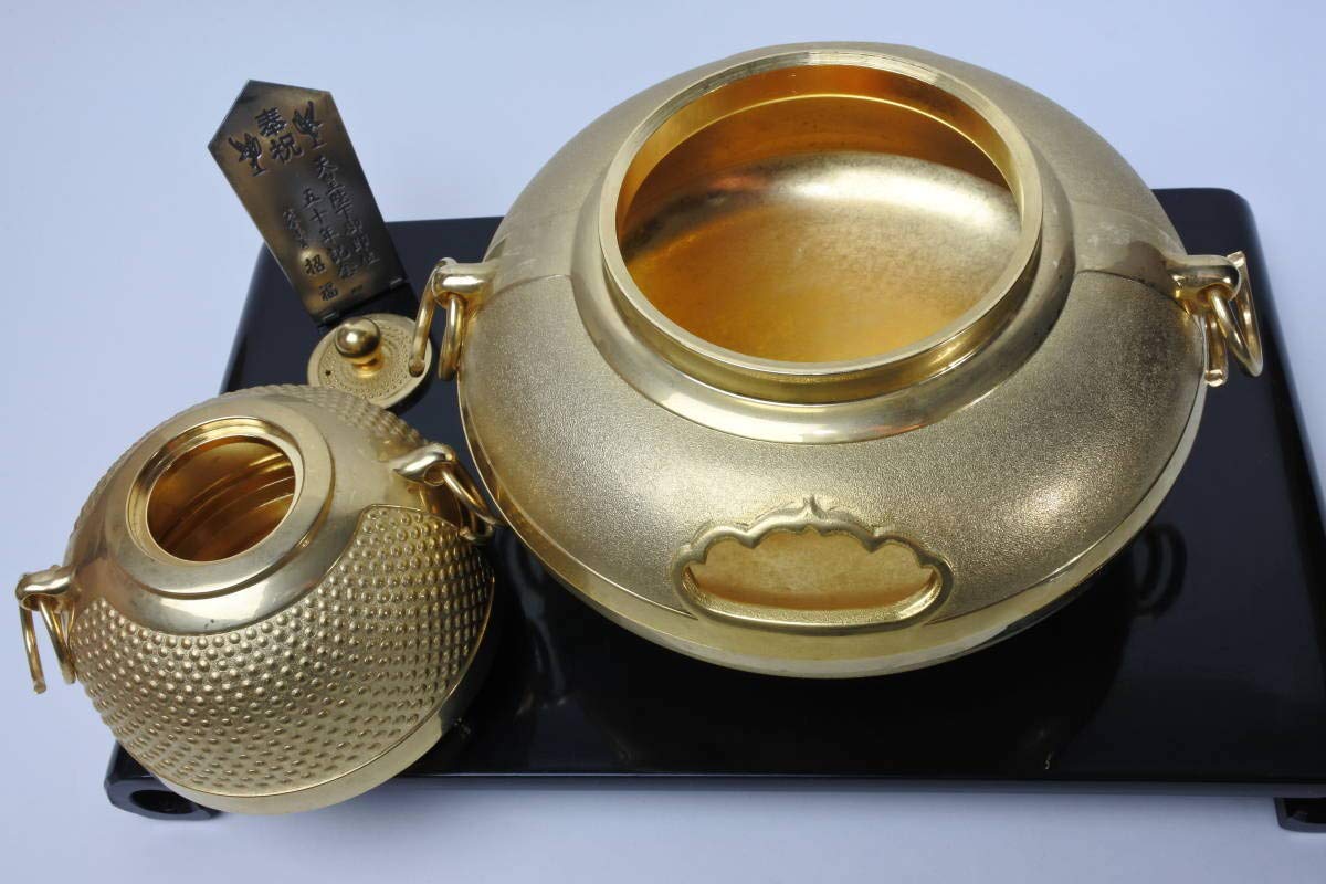 Amazon.co.jp: 純金鍍金 天皇陛下御即位五十年記念 24k純金鍍金黄金