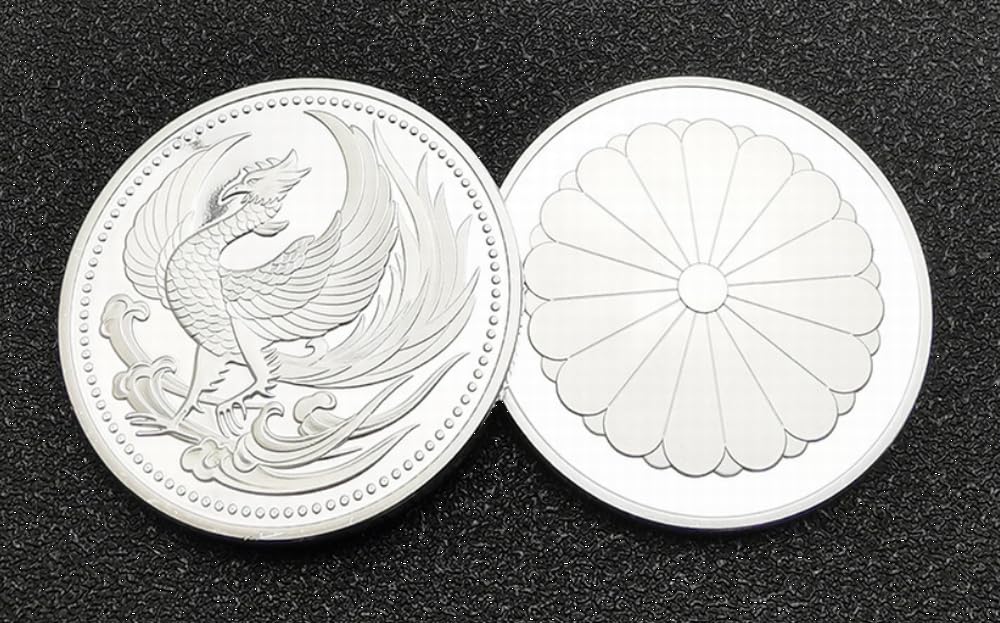Amazon.co.jp: Anfang 日本金貨 鳳凰 菊花紋章 コイン メダル レプリカ