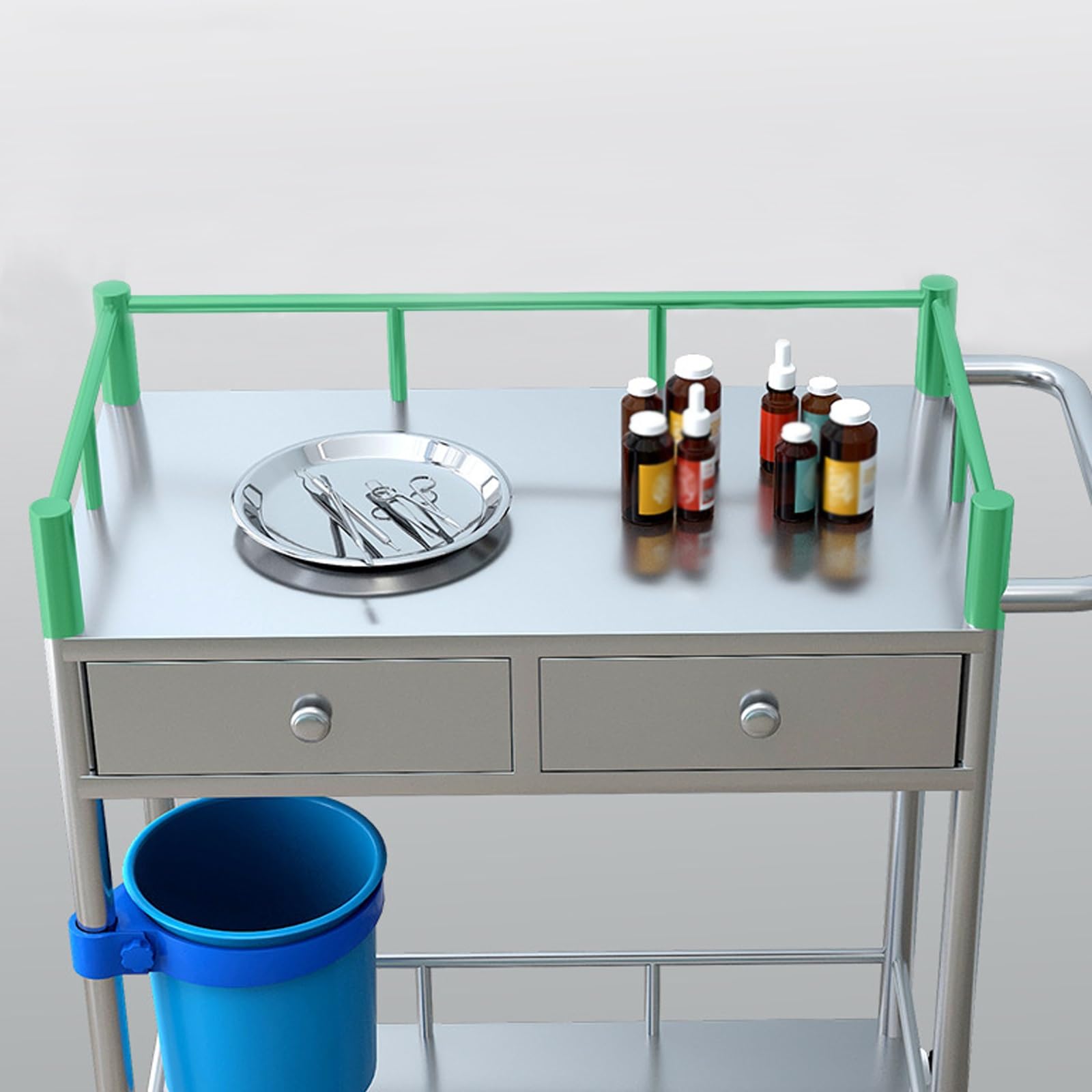 Amazon.co.jp: 医療用ワゴン キャスター付き、2段/3段ステンレス