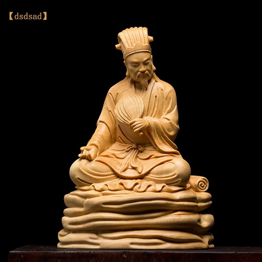 Amazon.co.jp: 『三国志』 諸葛亮 諸葛孔明 座像 12cm 高級天然ツゲ