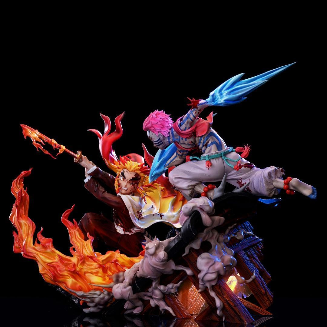 Amazon | 炎柱 煉獄 杏寿郎 上弦の参 猗窩座 16スケール 塗装済み完成